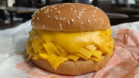 This Burger King cheeseburger has 20 slices of cheese — and no meat